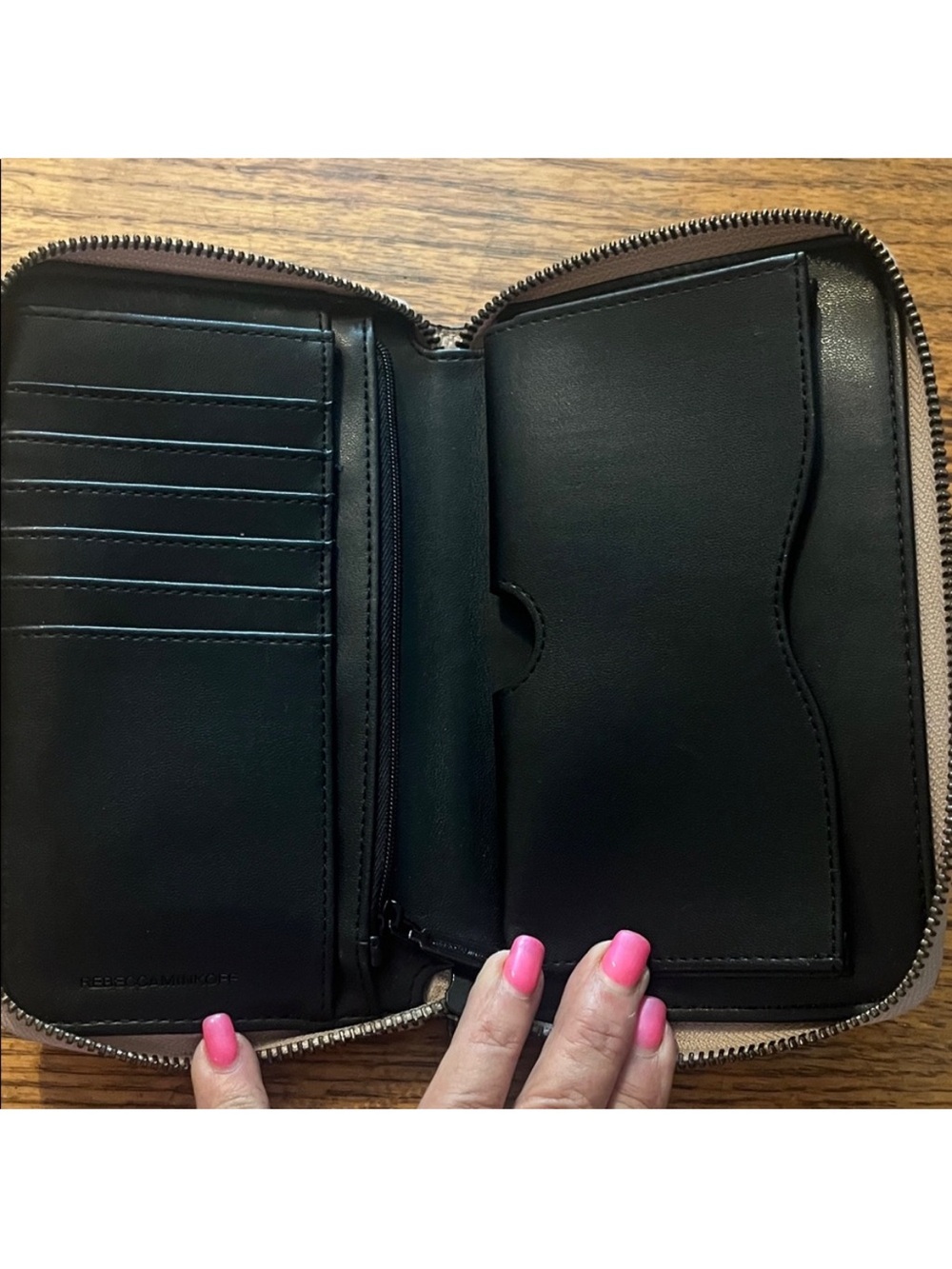 Rebecca Minkoff Taupe Leather Zip Wallet - Women - Picture 4 of 12